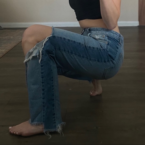 Two tone boyfriend jeans - Picture 4 of 4